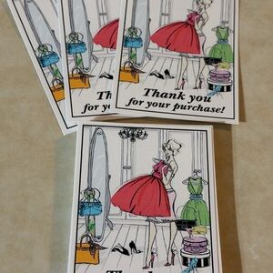 Stylish Thank You Cards with Fashion Illustration